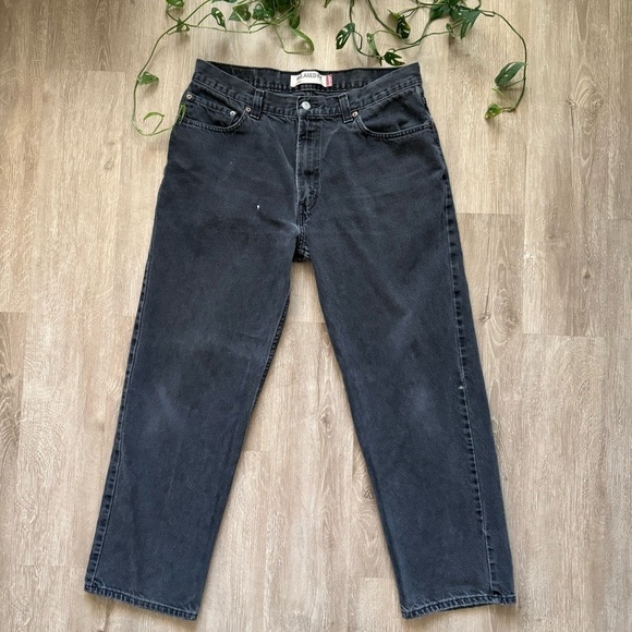 Vintage faded black Levi 550 jeans! 36 x30 Relaxed Fit - Picture 3 of 7